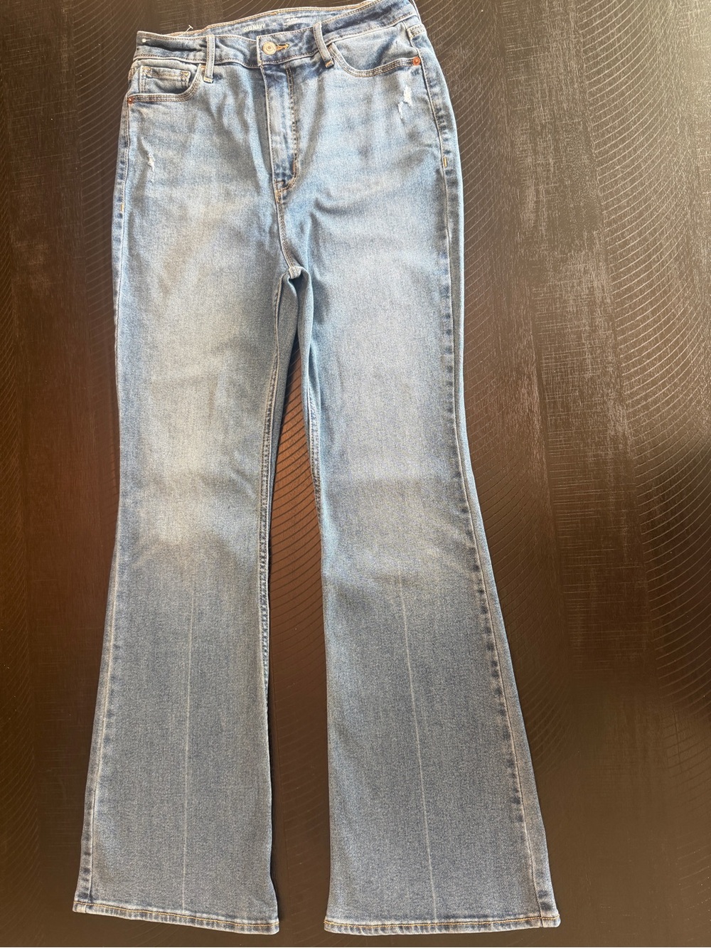 Old Navy High Rise Light Blue Flare Women Denim Jeans Size 10 Boho Casual